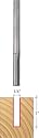 Freud 04-110 1/4-Inch Diameter by 1-Inch Double Flute Straight Router Bit with 1/4-Inch Shank