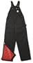Carhartt Quilt Lined Duck Bib Overall in Black