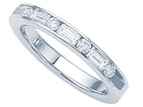 0.60 cts Baguette Diamonds Band - Platinum, 18kt White or Yellow Gold