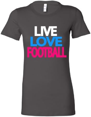 Juniors Live Love Football T-Shirt (S-XXL)