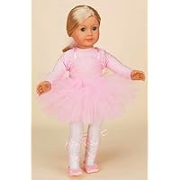 Pink Ballerina Costume, COMPLETE OUTFIT with Ballet Shoes. Fits 18 Dolls like American Girl®