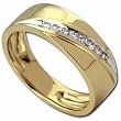 14kt Yellow Gold Stylish Pitch Men's Diamond Ring