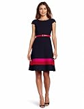 Anne Klein Women's Color Banded Hem Swing Dress