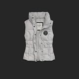 「(アバクロ）Abercrombie & Fitch　レディース ダウンベスト ストーン Ｌ [並行輸入品]」の画像