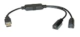 Cables To Go - 32185 - 1ft USB PS/2 Keyboard/Mouse Adapter Black