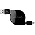 Micro USB Retractable Cable - Ideal for Any Micro USB Powered Device Including Bluetooth Headsets, BlackBerry, Motorolla Droid X, HTC EVO 4G, Samsung Captivate, and Other Smart Phones
