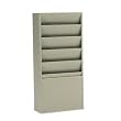 Buddy Products 5 Pocket Display Rack, Steel, 4 x 20.375 x 9.75 Inches, Putty (0811-6)