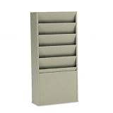 Buddy Products 5 Pocket Display Rack, Steel, 4 x 20.375 x 9.75 Inches, Putty (0811-6)