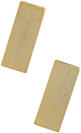 THE JEWEL RACK RECTANGLE TUBE EARRINGS (Matted Gold)