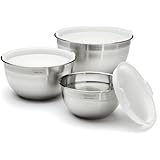 Cuisinart CTG-00-SMB Stainless Steel Mixing Bowls with Lids, Set of 3