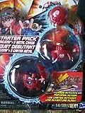Gorem, Terrorclaw and Mystery Marble Red Bakugan Battle Brawlers Starter Pack Series 1 with 3 Metal Gate Cards