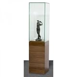 60 Inch Glass Tower Display with Hand Carved Pedestal Base by Diamond Sofa