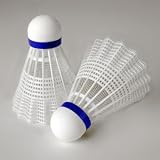 WHITE PVC BASE Tournament International NYLON SHUTTLECOCKS (1 TUBE OF 6)