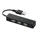 iBUFFALO 【PS3動作確認済】USB2.0Hub バスパワー 4ポート ブラック BSH4U06BK