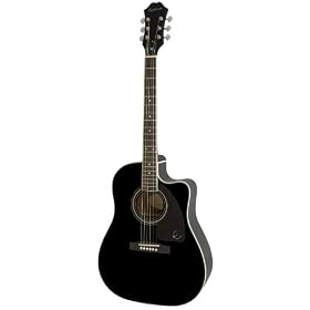 Epiphone Limited Edition AJ-220SCE Acoustic Electric Guitar, Ebony