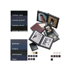 Capri EZ Mount Matted Book Series, 15 Pages, Holds 30 - 11x14 Photos, Vienna Blue Leatherette Cover and Black Pages.