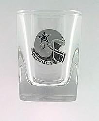 Dallas Cowboys Square Shot Glass - NFL Football Fan Shop Sports Team Merchandise