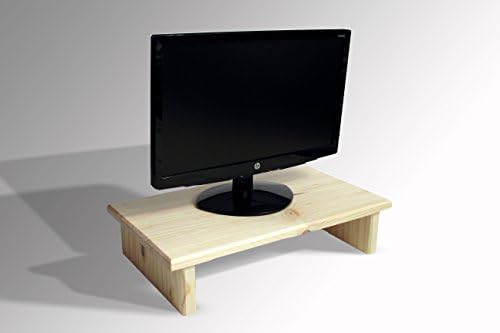 Monitor Stand P3/4B1U-4 Pine Unfinished 18 x 11.5 x 4.75 TV Wood Shelf Riser Furniture Desk Assembled Made in USA NEW