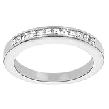 Platinum Princess Cut Channel-Set Diamond Wedding Band (G-H/VS, 1/3 ct.tw.)