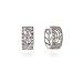 Sterling Silver & CZ Floral Design Victorian Earrings