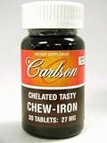 Carlson Labs Chew-Iron, 27 mg - 30 Tablets