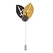 Ainow Vintage Mens Double Button Leaf Suit Lapel Stick Pin Brooch