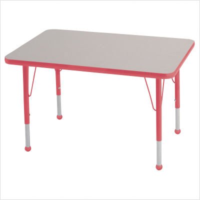 Picture of Early Childhood Resources Rectangular Color Banded Adjustable Height Activity Table Table Siz 30