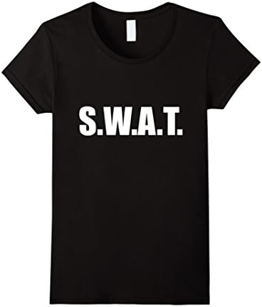 Women's SWAT Team T Shirt Small Black