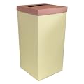 IVORY WEDDING PARTY CARD RECEIVING POST BOX - WITH PINK LID