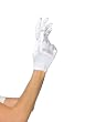 Satin Wrist Length Gloves With Pearl Detail (White-One Size)