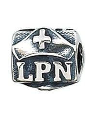 Zable Lpn Nurses Cap Hobbies Professions Sterling Silver Charm