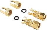 RCA - RCA DT59CF CenterPin RG59 Coaxial Connectors (2-pk)