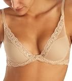 Natori Womens Feathers Contour Plunge Bra, Cafe, 36D