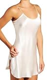 100% Silk Satin Chemise (Medium, Candlelight)