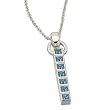 2.5mm x 2.5mm Blue Topaz. 14K White Gold. Genuine Swiss Blue Topaz Necklace