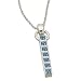 2.5mm x 2.5mm Blue Topaz. 14K White Gold. Genuine Swiss Blue Topaz Necklace