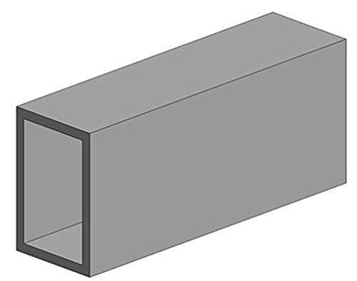 K&S8262 Rectangular Brass Tube, 3/32" OD