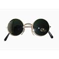 Sonnenbrille Lennon Brille Nickelbrille * Glas GR�N * 60 er 70er Hippie Flower Power