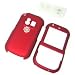 PCMICROSTORE Brand Palm Centro 690 Red Rubberize Texture Snap-On Case Cover with Removable Swivel Belt Clip