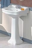 CHEVIOT Antique Pedestal Sink Lavatory with 4 inches Faucet Drillings