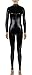 JustinCostume Women's Metallic Long Sleeve Turtle Neck Catsuit Halloween Costume