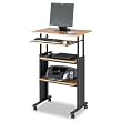 Muv Stand-up Adjustable Height Workstation Medium Oak
