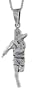 Sterling Silver High Jumper Pendant, 1 3/8 in. (35mm) tall