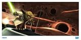 Star Wars The Clone Wars Yoda Lightsaber Metallix Print
