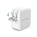 RAVPower 24W 4.8A Dual USB Wall Charger with iSmart Technology, Foldable Plug, LED indicator for iPhone, iPad, Samsung, Nexus and More - White