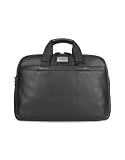 Bric's Pininfarina - Black Pebble Leather Padded Briefcase