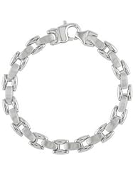 Stainless Steel Link Bracelet or Chain 08.50 Inch Satin/olished B667