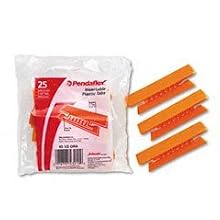Pendaflex Hanging File Folder Tabs, 1/3 Tab, 3.5 Inches, Orange Tab/White Insert, 25 per Pack (43-1/2-ORA)