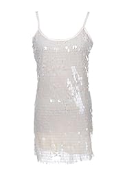 Girls Metallic Sleeveless  Sequined Mini Dress  With Pearls