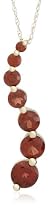 10k Yellow Gold, January Birthstone, Garnet Journey Pendant, 18"